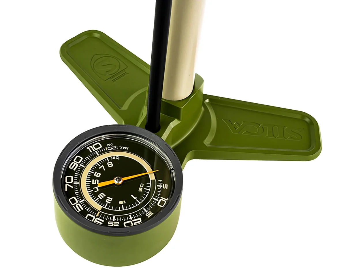 Silca Terra Floor Pump (Green/Tan) - view 2
